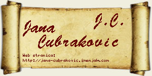 Jana Čubraković vizit kartica